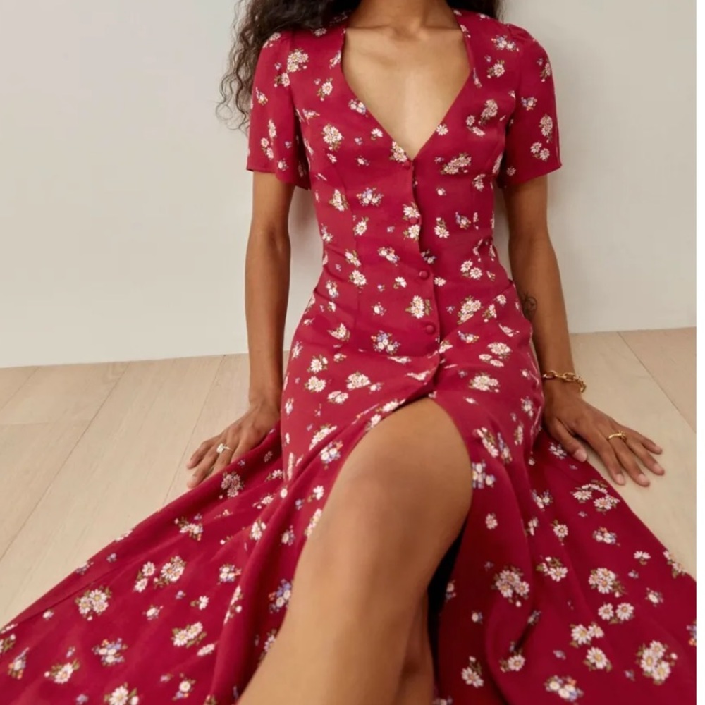 Reformation Locklin Midi Dress Small